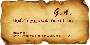 Györgyjakab Achilles névjegykártya